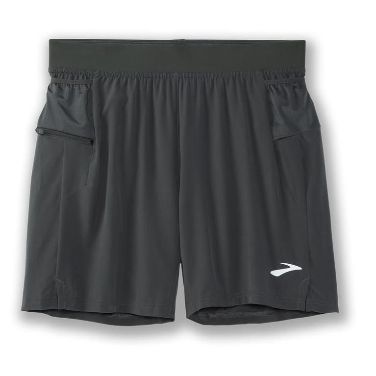 Brooks Sherpa 7 2-in-1 Running Shorts - Men's - Dark Oyster/grey (59324-RUIS)